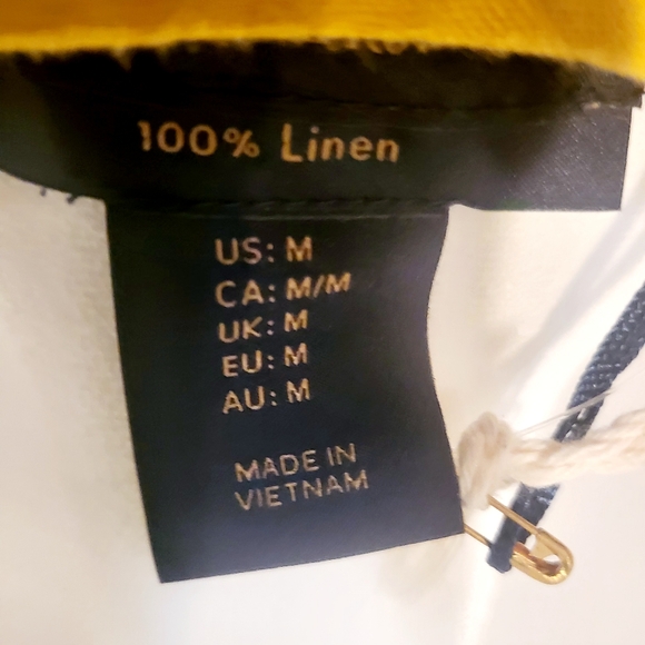 Rachel Roy - NWT - 100% Linen Top - Vintage Look - Picture 4 of 7